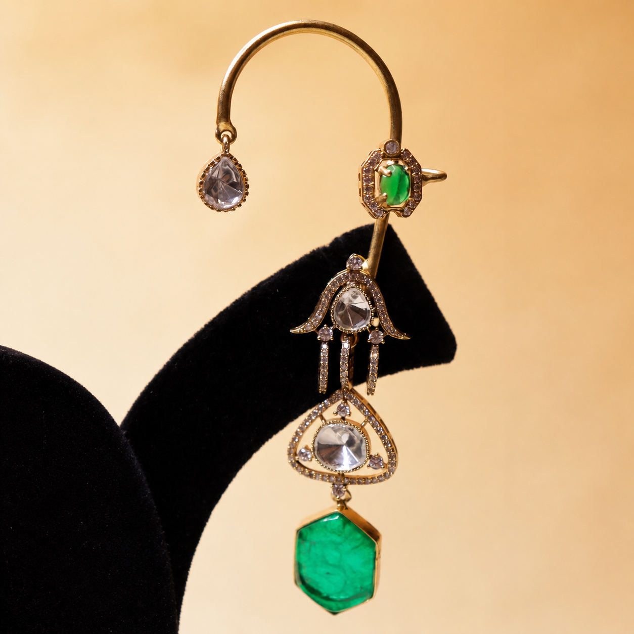 Emerald Mirage Doublet Earrings