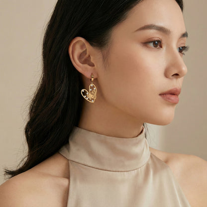 Heart & Butterfly Earrings