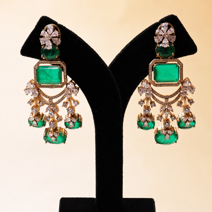 Emerald Blossom Doublet Earrings