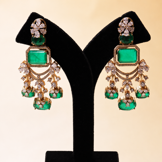 Emerald Blossom Doublet Earrings