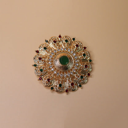 Jeweled Gardenia Brooch