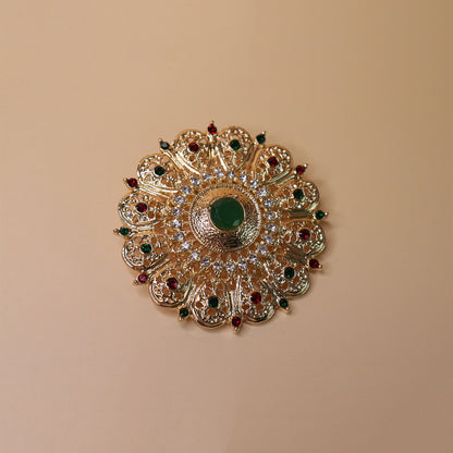 Jeweled Gardenia Brooch