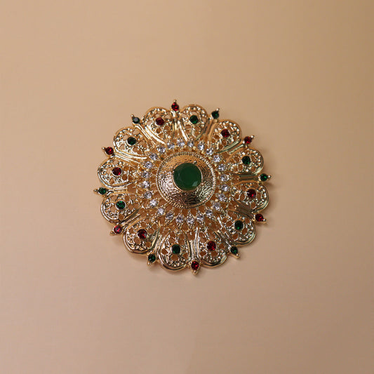 Jeweled Gardenia Brooch