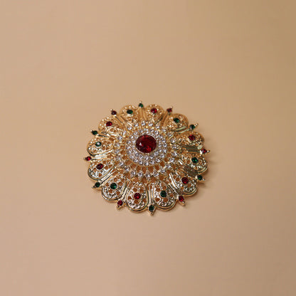 Jeweled Gardenia Brooch