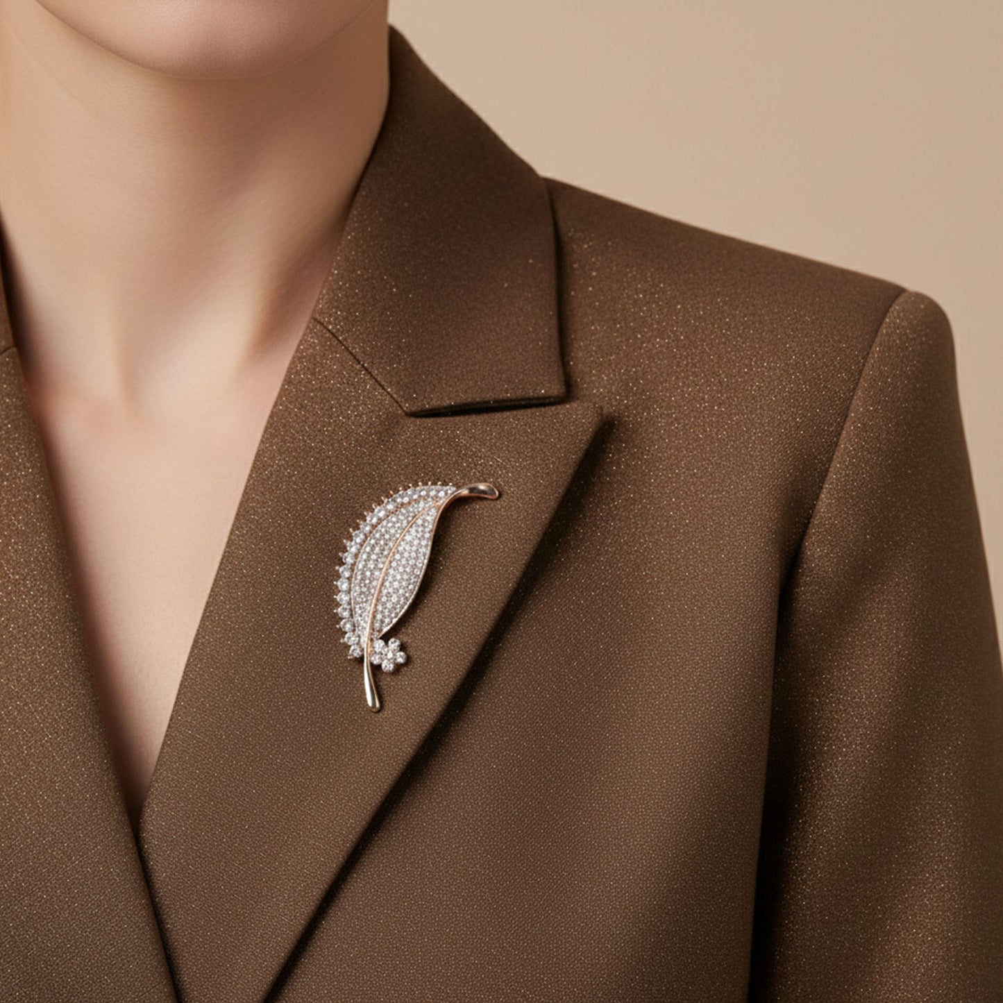 Elegant Quill Spark Brooch