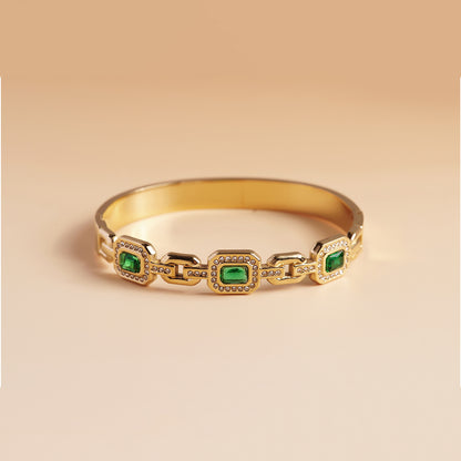 Royal Square Emerald Bracelet Stack