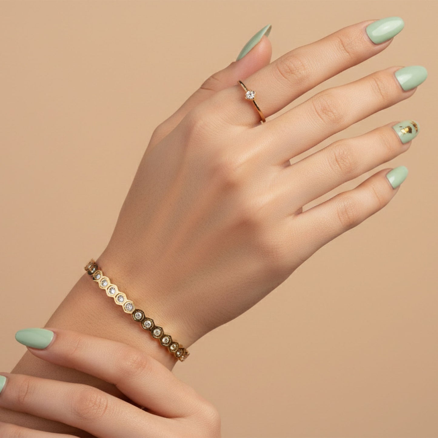 Modernist Gold-Tone Bracelet