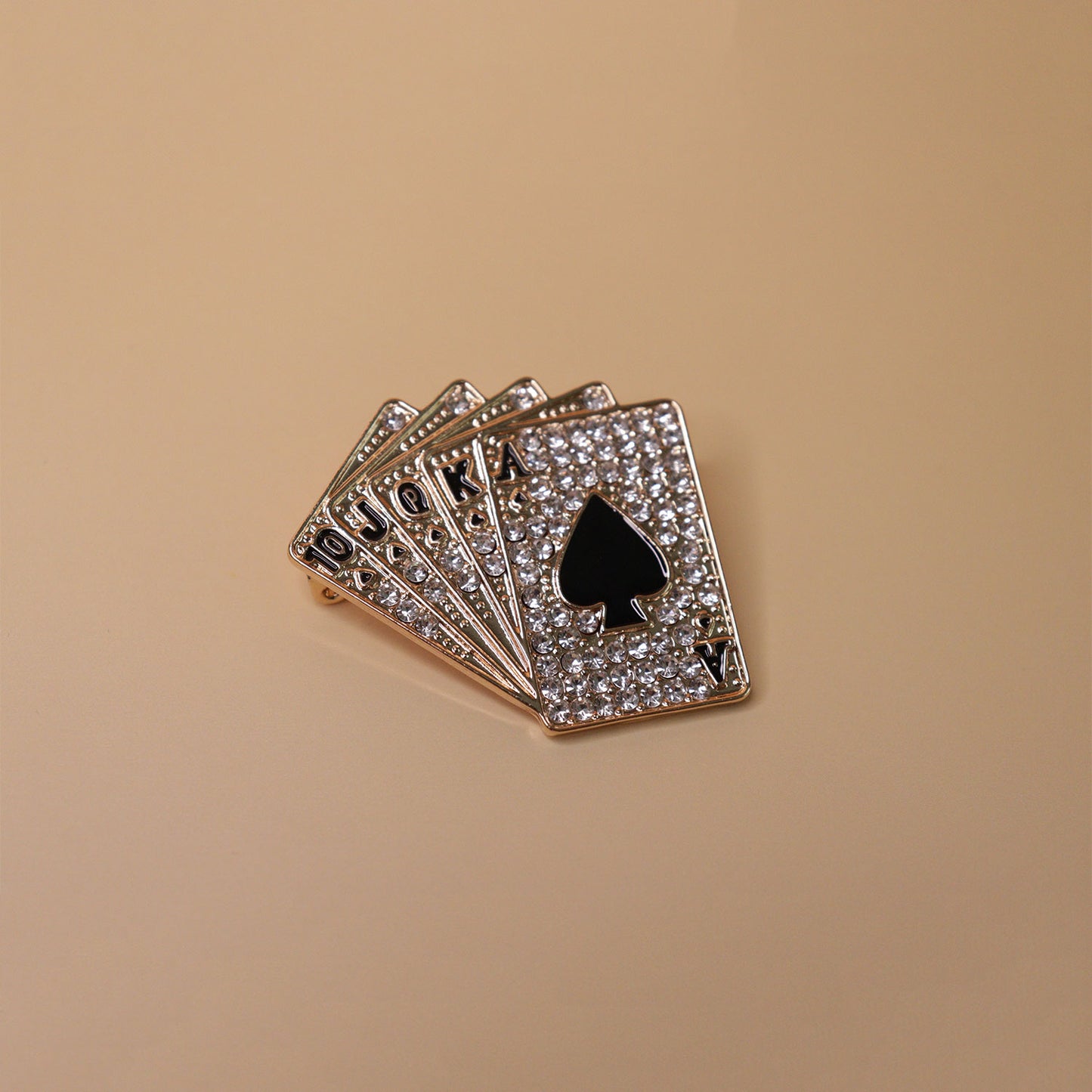 Royal Crystal Cards Brooch
