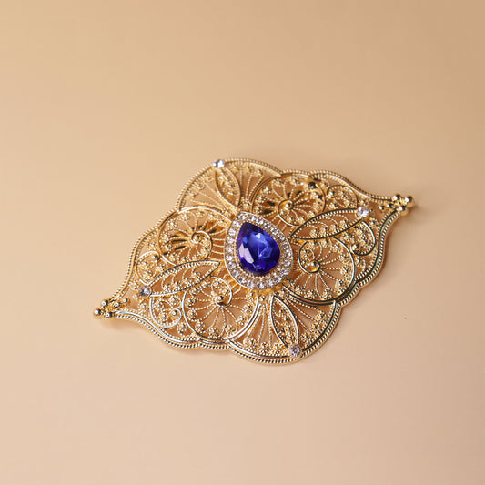 Antique-Inspired Crystal Brooch