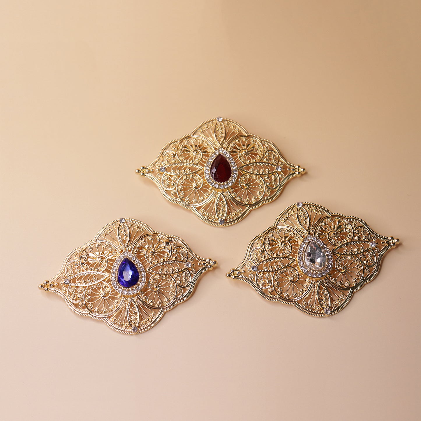 Antique-Inspired Crystal Brooch