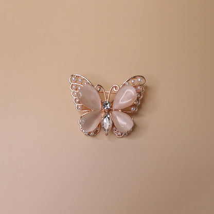 Blush Pearl Butterfly Brooch