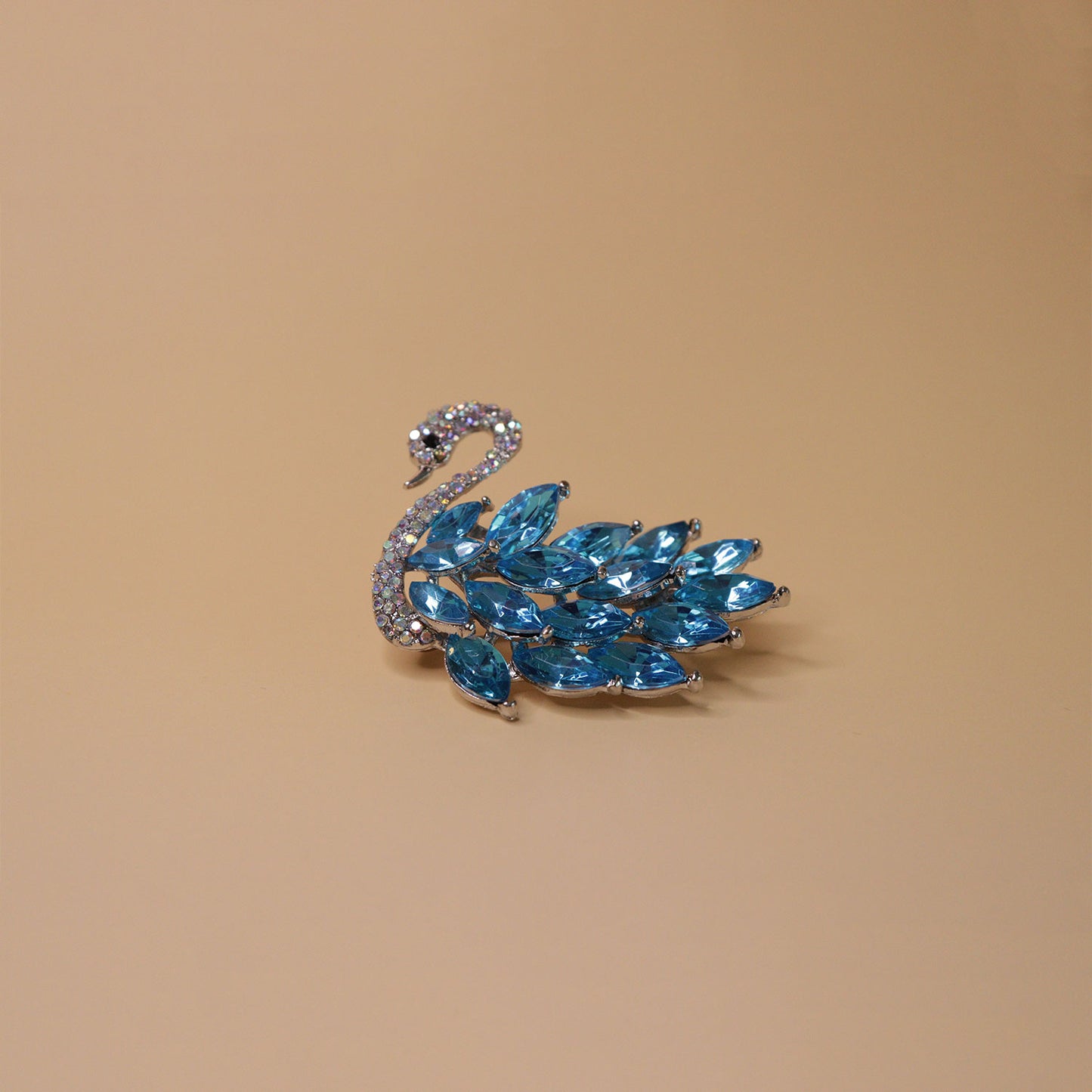 Azure Grace Swan Brooch