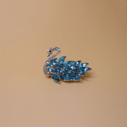 Azure Grace Swan Brooch