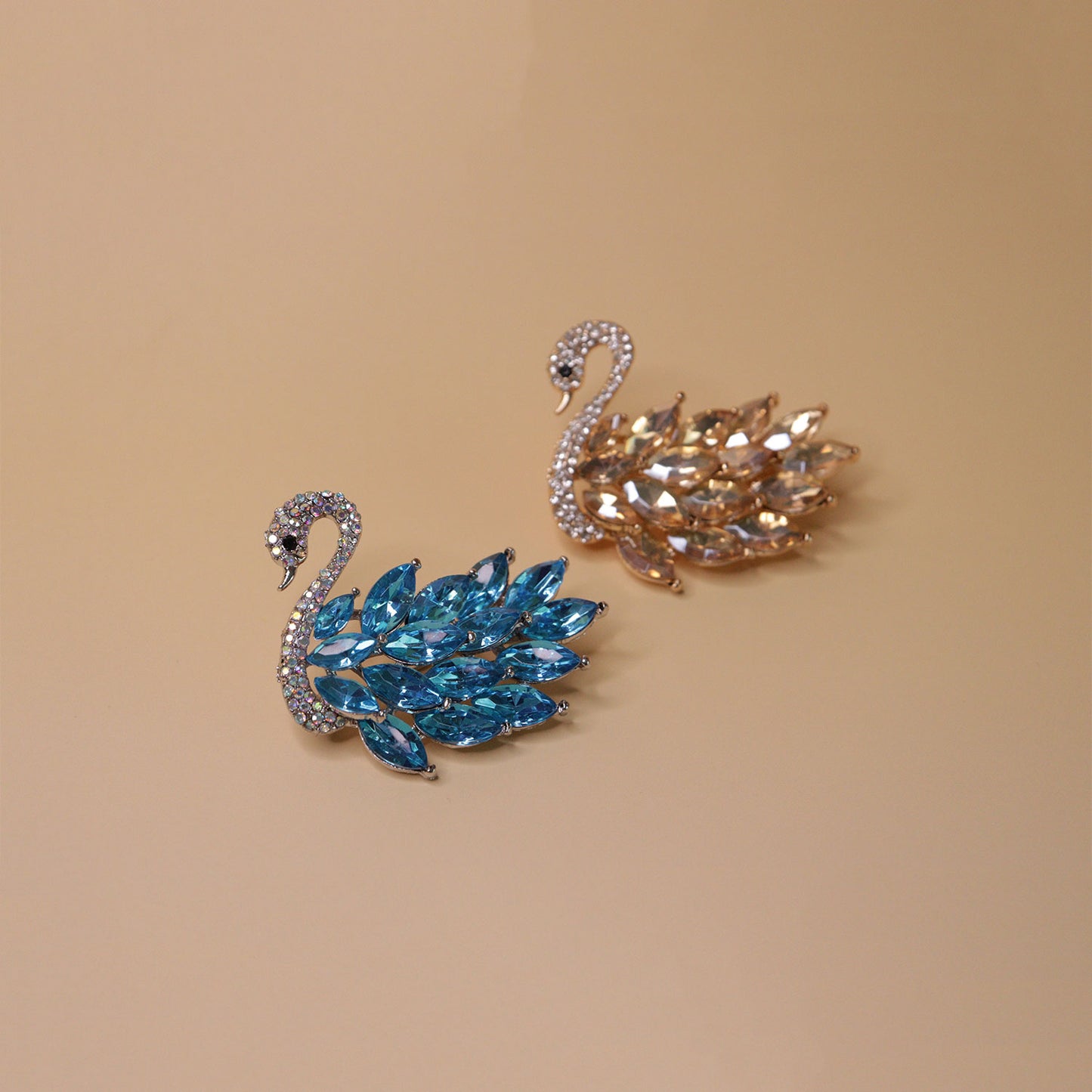 Azure Grace Swan Brooch