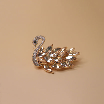 Azure Grace Swan Brooch