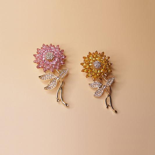 The Radiant Crystal Stem Brooch