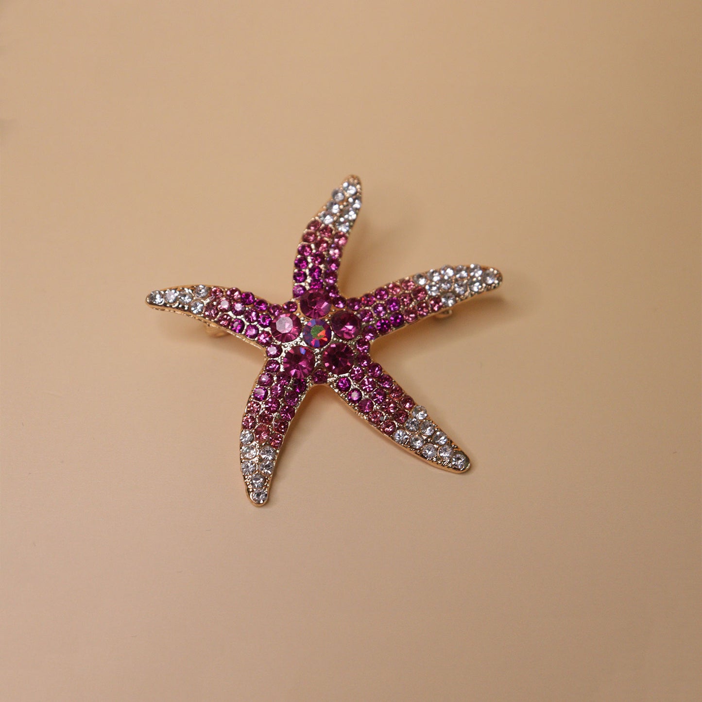 Crystal Starfish Spark Brooch