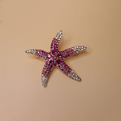 Crystal Starfish Spark Brooch