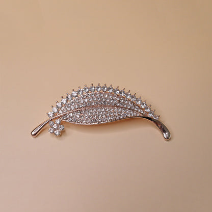 Elegant Quill Spark Brooch