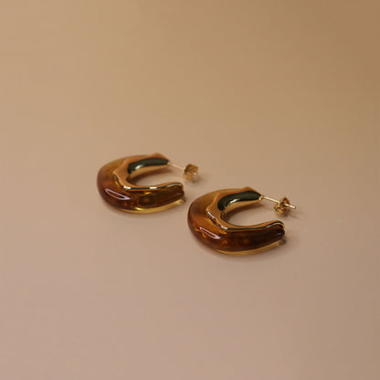 Sculpted Contrast Earrings