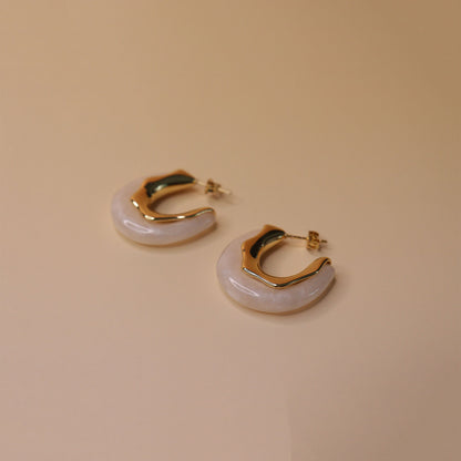 Sculpted Contrast Earrings