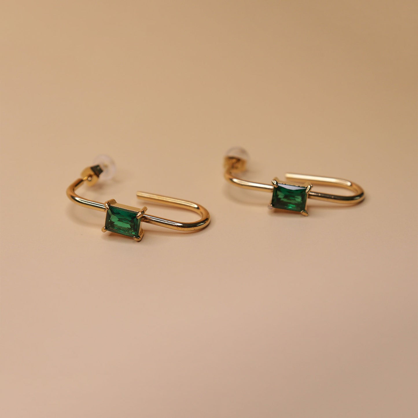 The Parallel Emeralds Earrings