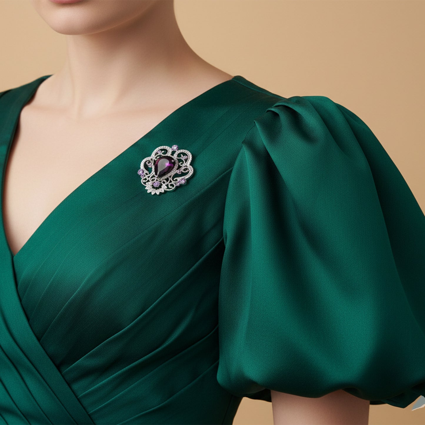 Majestic Crystal Brooch