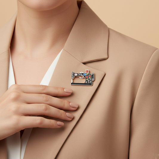 Floral Threadwork Brooch