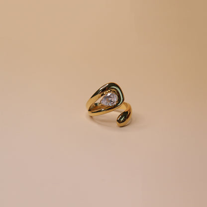 Gilded Crystal Ring