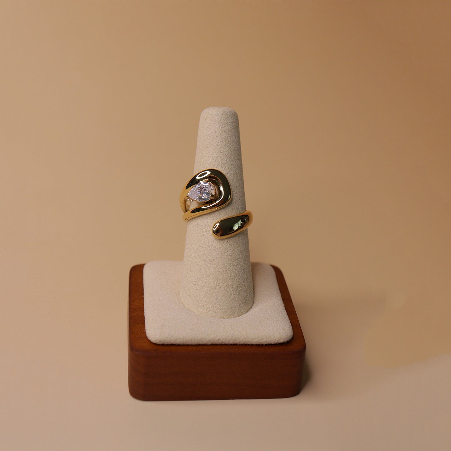 Gilded Crystal Ring