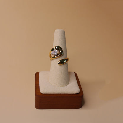 Gilded Crystal Ring