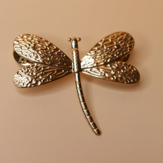 Golden Dragonfly Glider Brooch