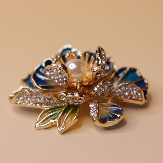 Azure Lotus Brooch