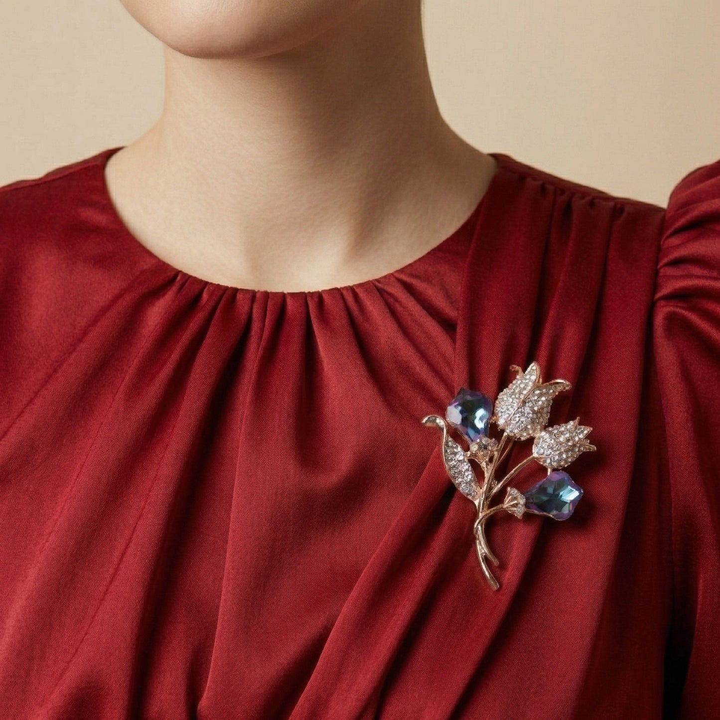 Violet Aurora Floral Brooch