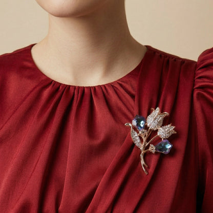 Violet Aurora Floral Brooch