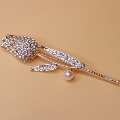 Ethereal Tulip Pearl Brooch