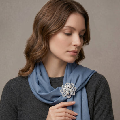 Pearl Blossom Filigree Brooch