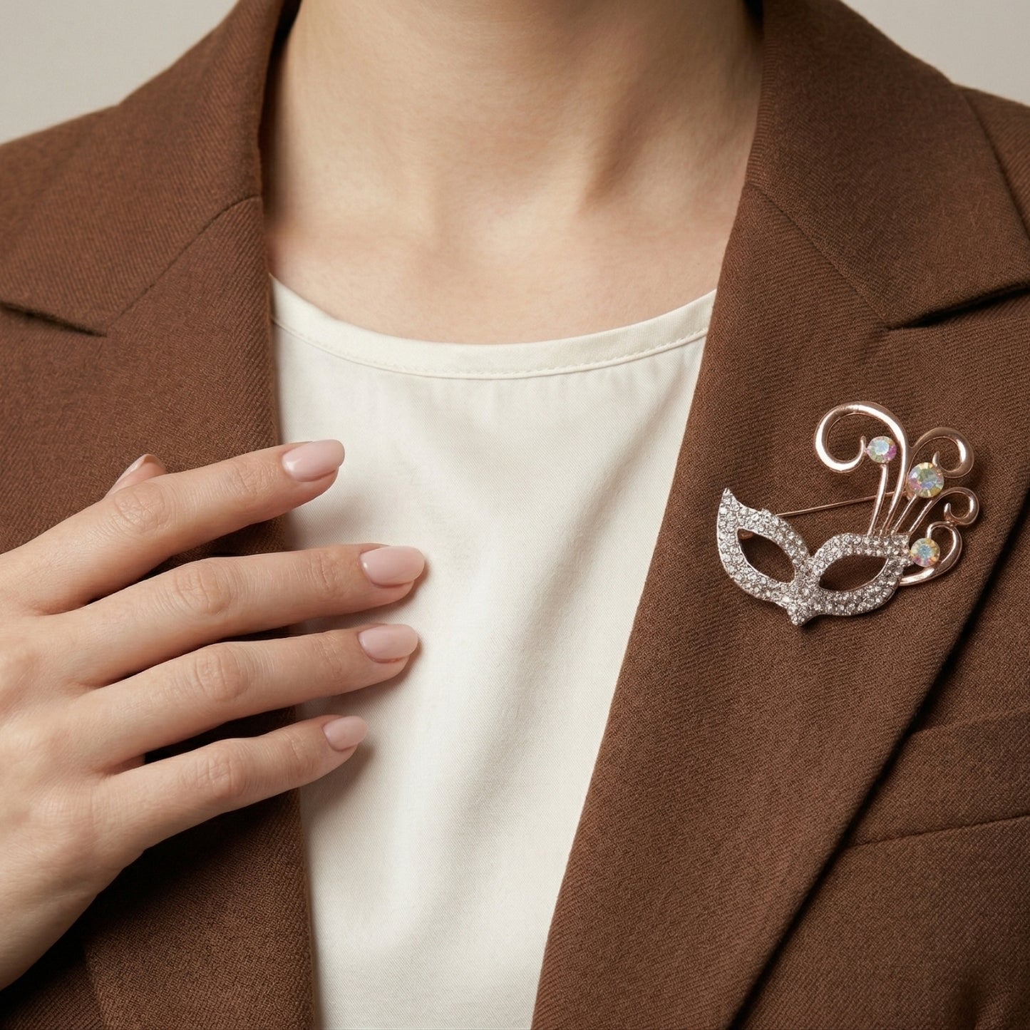 Masquerade Muse Brooch