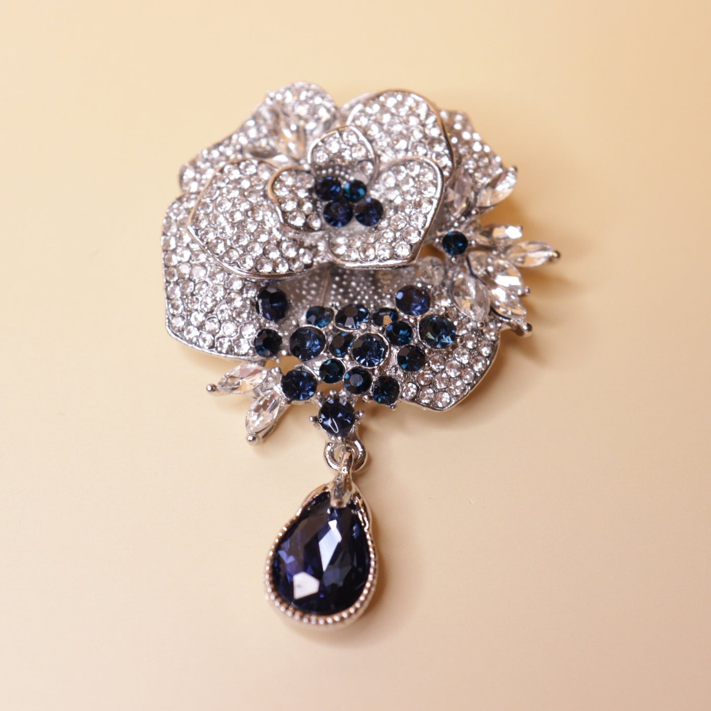Sapphire Spark Brooch