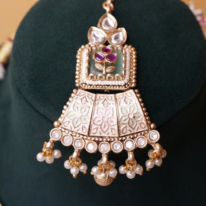 Riyasat Polki Meenakari Set