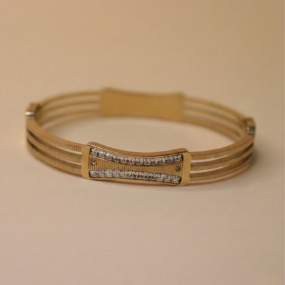Golden Horizon Triple Bracelet