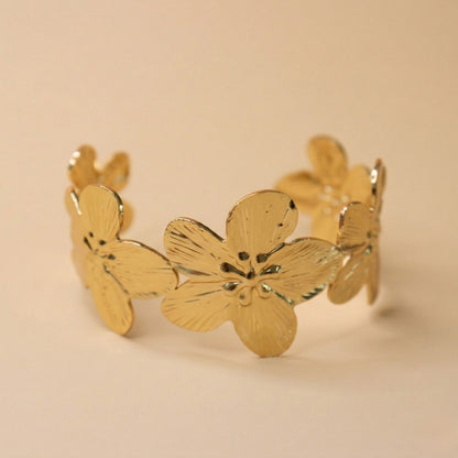Sunlit Petals Cuff Bracelet