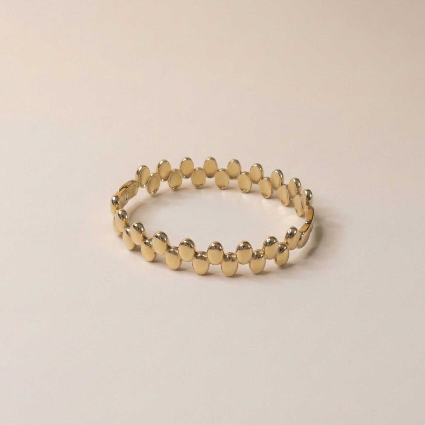 Scalloped Stone-Studded Bracelet Stack