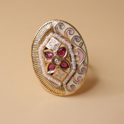Royal Gulab Medallion Ring