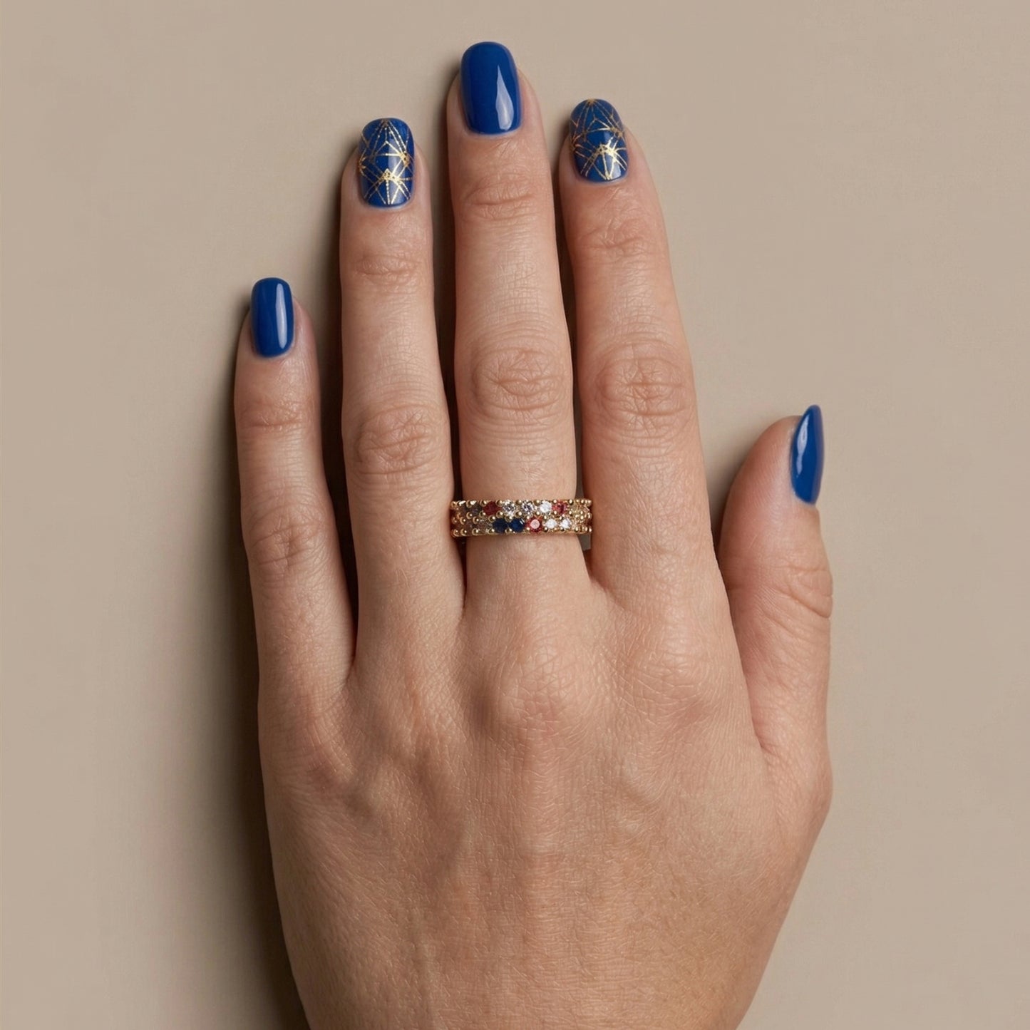 Rainbow Eternity Band Ring