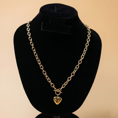 Golden Heart Toggle Chain