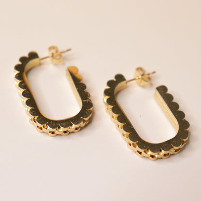 Ruffled Ovals Earrings