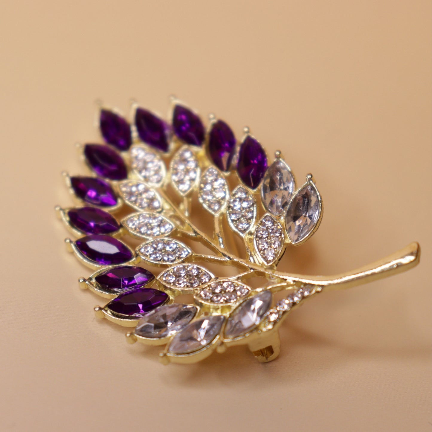 Imperial Marquise Leaf Brooch