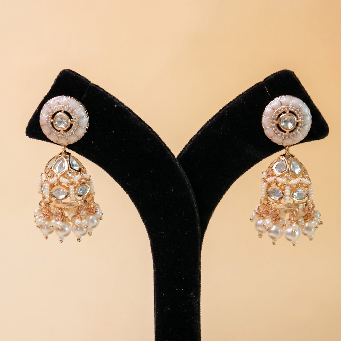 Pearl Kundan Earrings