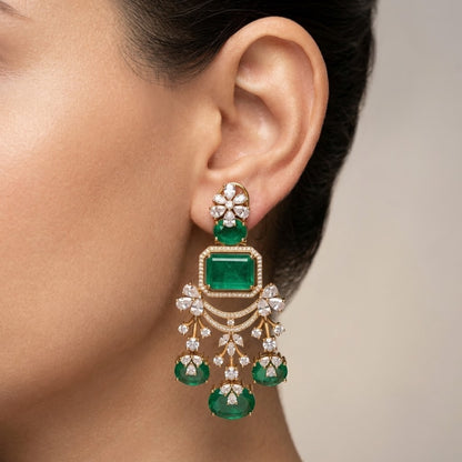 Emerald Blossom Doublet Earrings